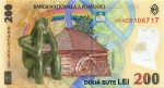 200 Rumunijos lėjų.