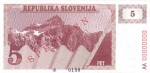 5 Slovėnijos tolarai.