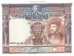 1000 Ispanijos pesetų.