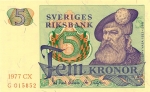 5 Švedijos kronos.
