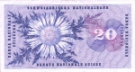 20 Šveicarijos frankų.