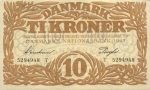 10 Danijos kronų.