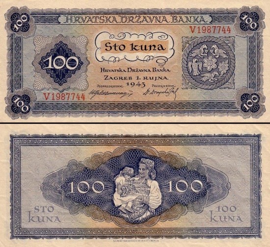 100 Kroatijos kunų.