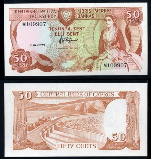 50 Kipro centų.	