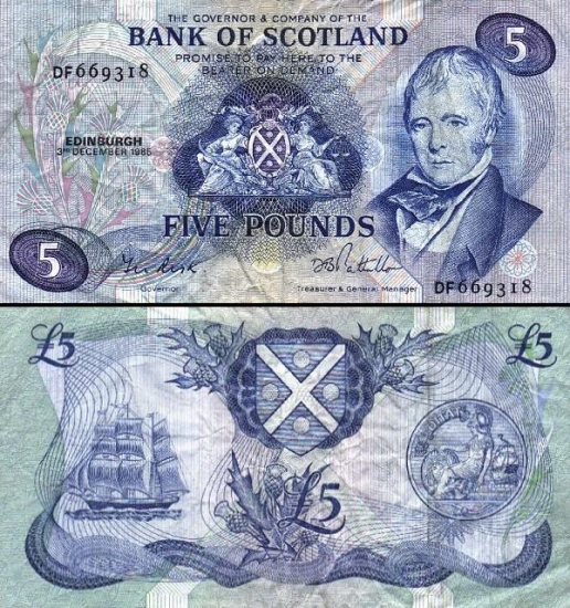 5 Škotijos svarai.