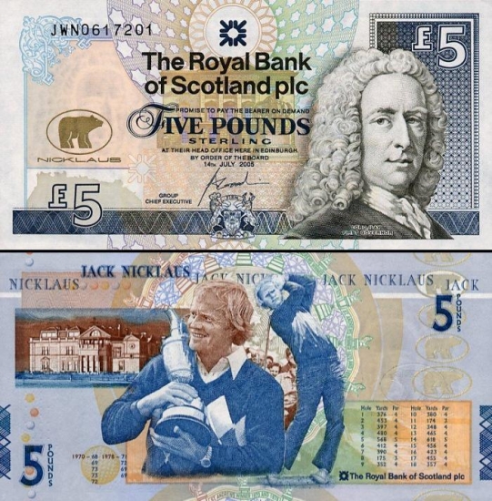 5 Škotijos svarai.
