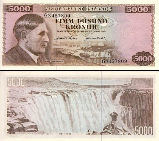 5000 Islandijos kronų.