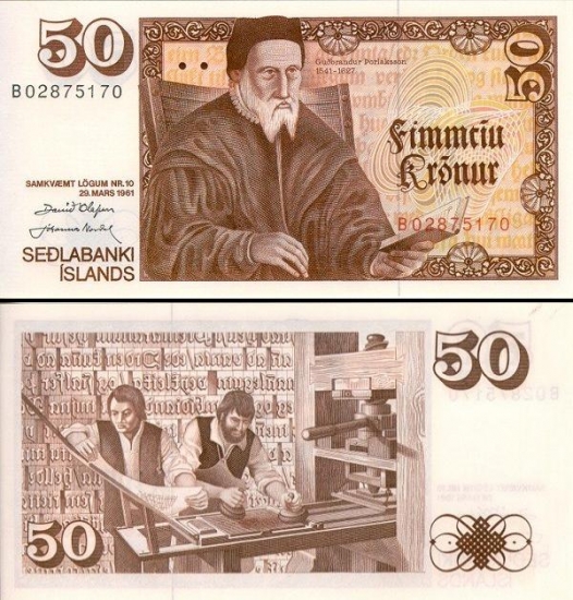 50 Islandijos kronų.