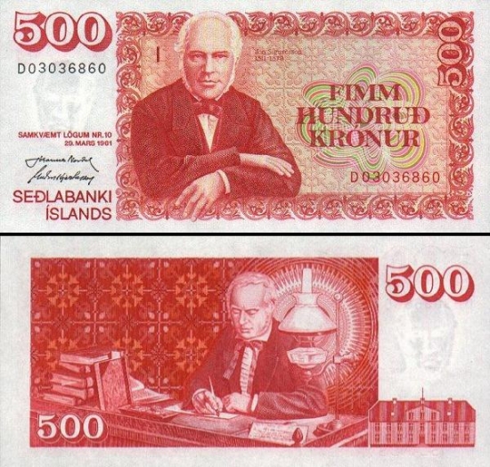 500 Islandijos kronų.