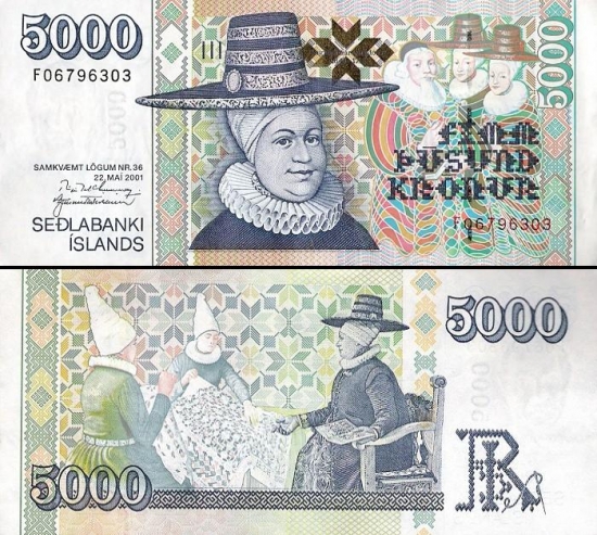 5000 Islandijos kronų.