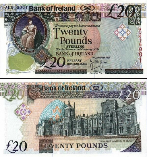 20 Šiaurės Airijos svarų.