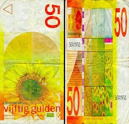 50 Olandijos guldenų.
