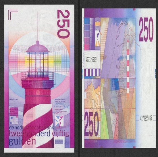 250 Olandijos guldenų.