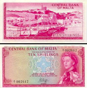 10 Maltos šilingų.