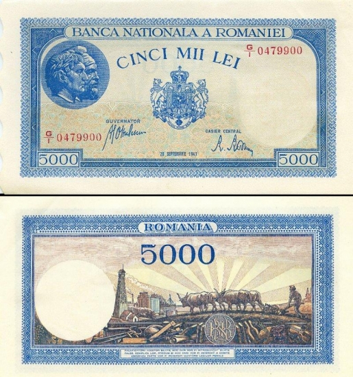 5000 Rumunijos lėjų.