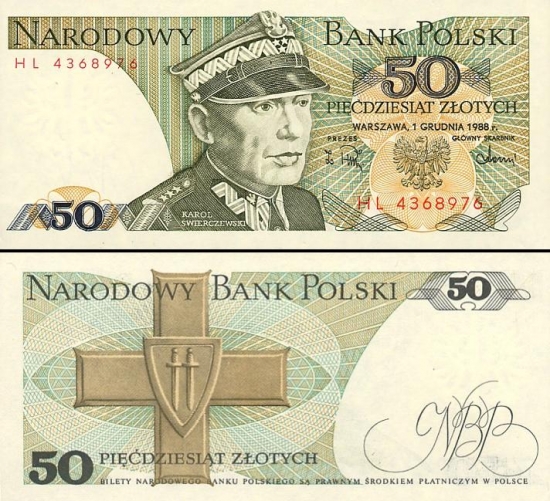 50 Lenkijos zlotų.