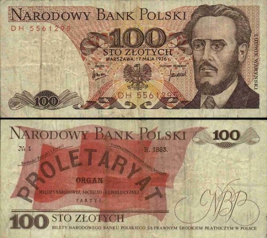 100 Lenkijos zlotų.