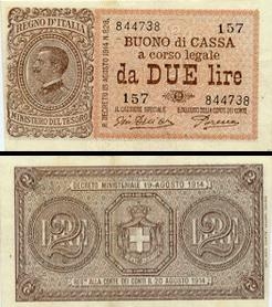 2 Italijos liros.