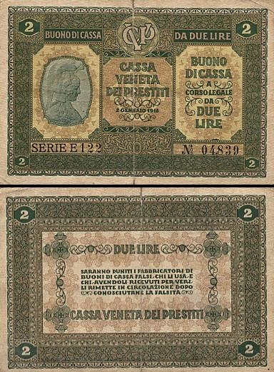 2 Italijos liros.
