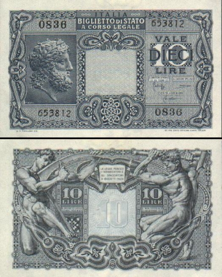 10 Italijos lirų.