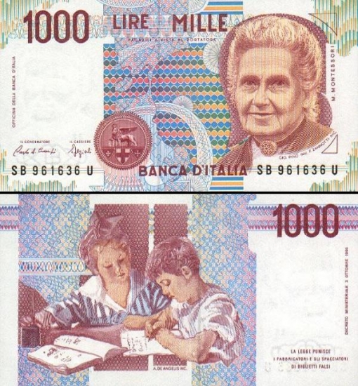1000 Italijos lirų.