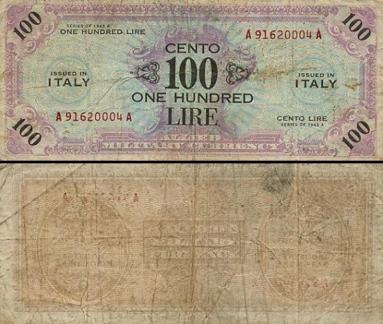 100 Italijos lirų.