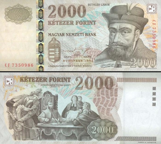 2000 Vengrijos forintų.