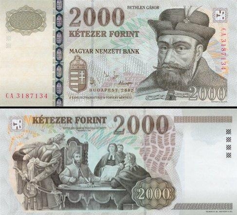 2000 Vengrijos forintų.