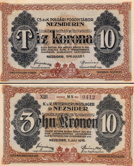 10 Vengrijos kronų.