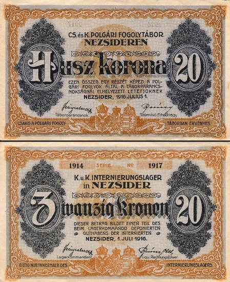 20 Vengrijos kronų.