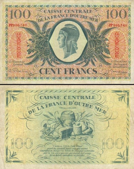 100 Gvadelupės frankų.