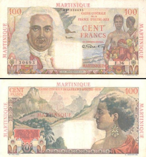 100 Martinikos frankų.