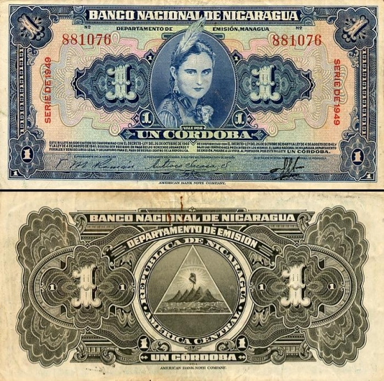 1 Nikaragvos kordoba.