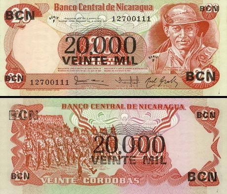 20000 Nikaragvos kordobų.