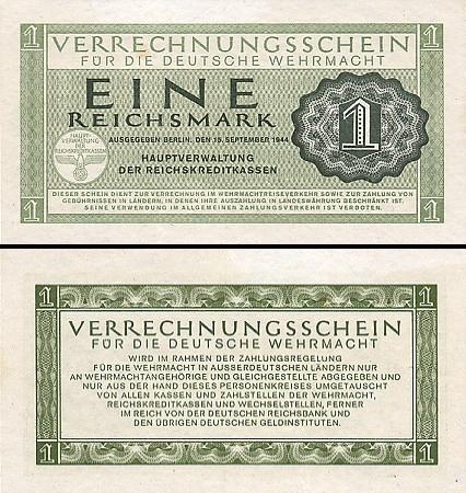 1 Vokietijos reichsmarkė.