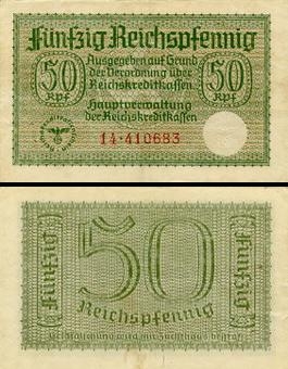 50 Vokietijos reichspfeningų.