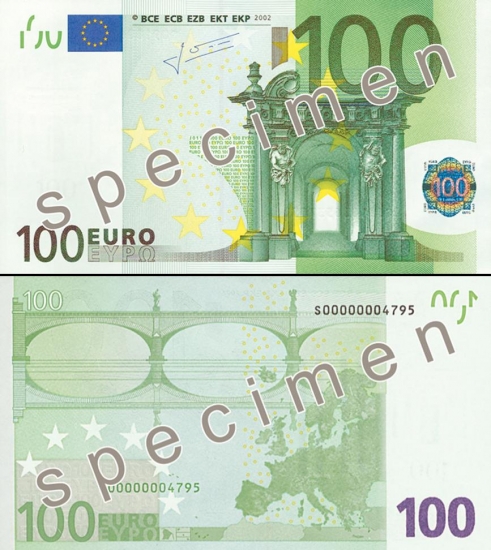 100 Eurų.