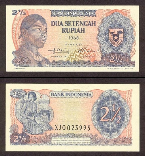 2 su puse Indonezijos rupijos. 