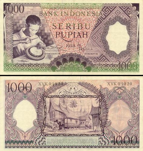 1000 Indonezijos rupijų. 