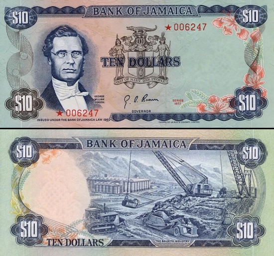 10 Jamaikos doleriai.