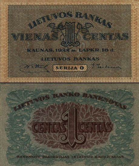 1 Lietuvos centas.