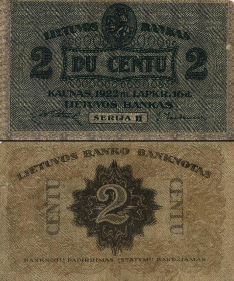 2 Lietuvos centai.