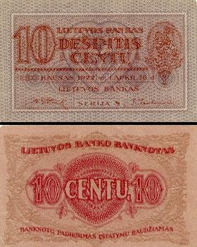 10 Lietuvos centų.