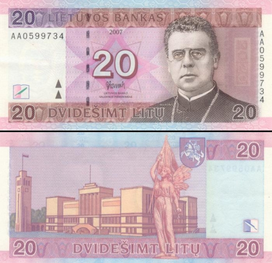 20 Lietuvos litų.