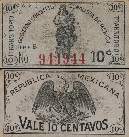 10 Meksikos centavų.