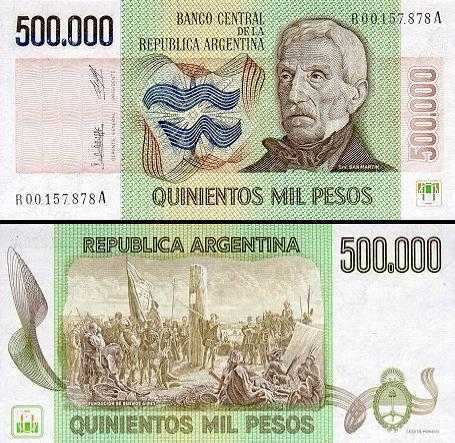 500000 Argentinos pesų. 
