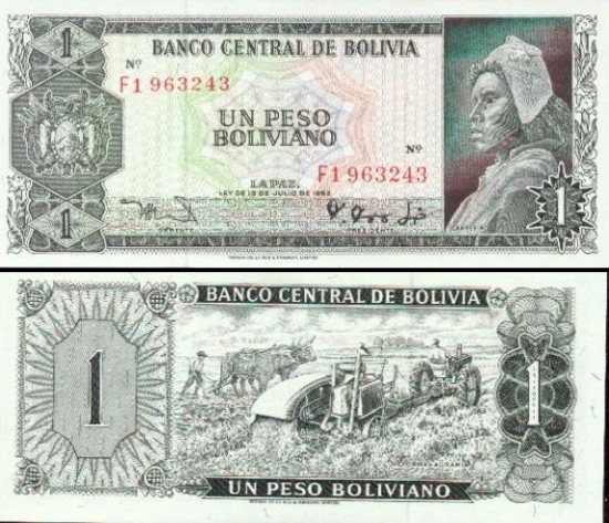 1 Bolivijos pesas.