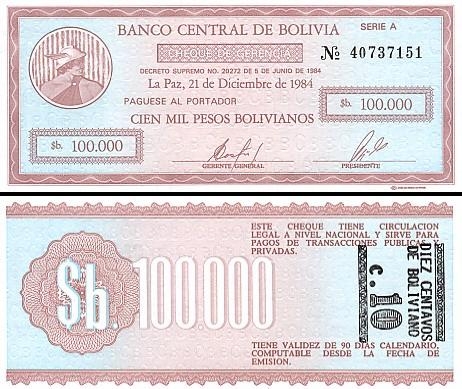 10 Bolivijos sentavų.