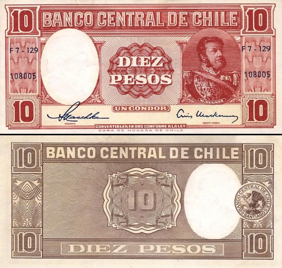 10 Čilės pesų.