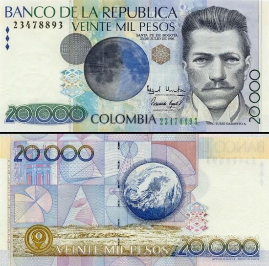 20000 Kolumbijos pesų.